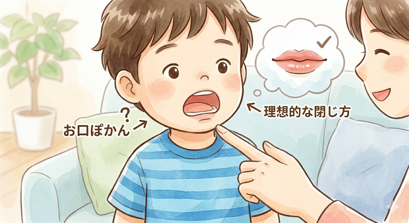 お口ぽかんと理想的な口の閉じ方